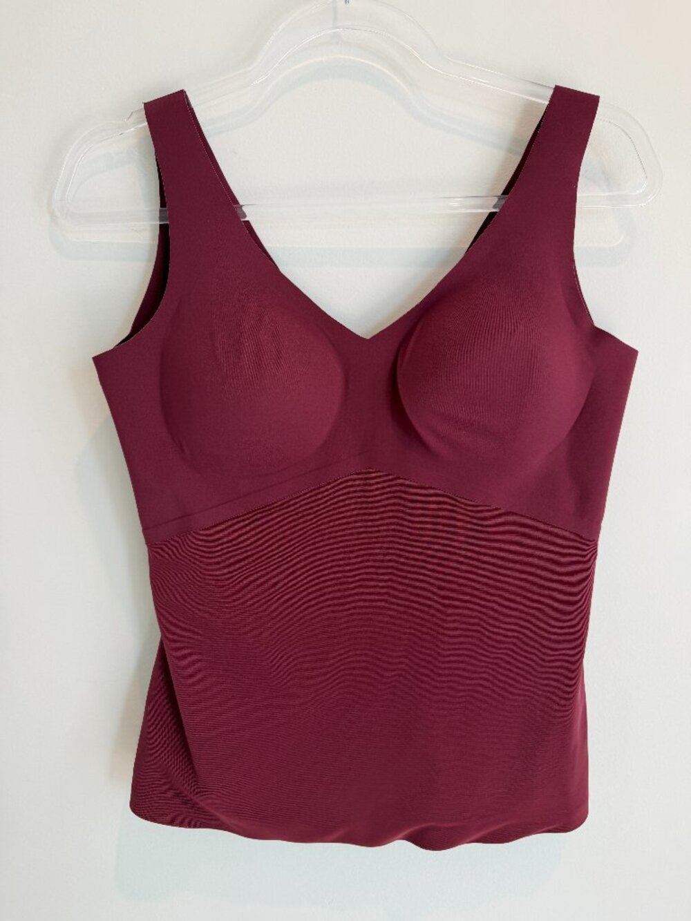 Honeylove Liftwear Cami Tank Top Burgundy Maroon Size Large EUC